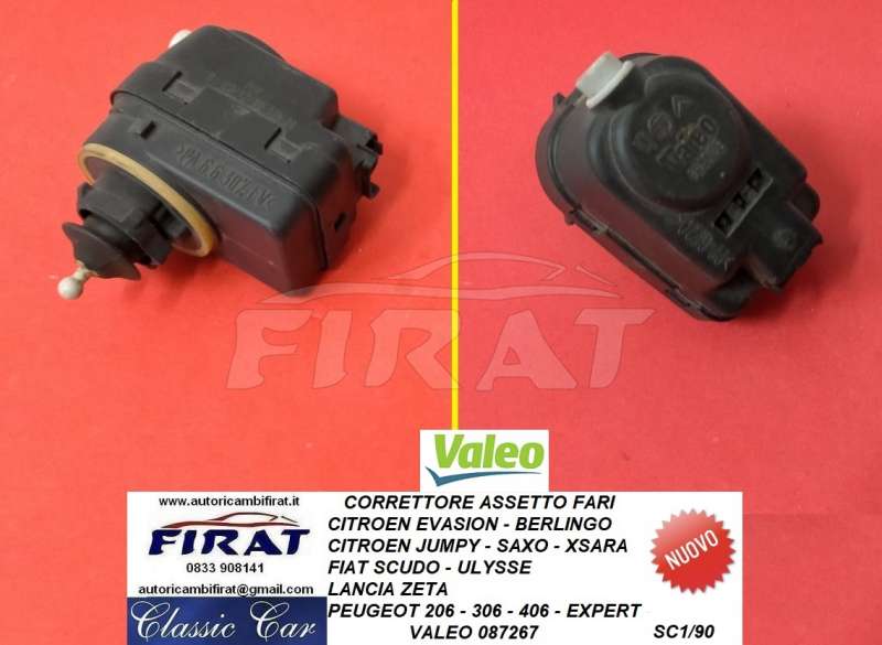 CORRETTORE ASSETO FARI CITROEN-FIAT-LANCIA-PEUGEOT (087267)